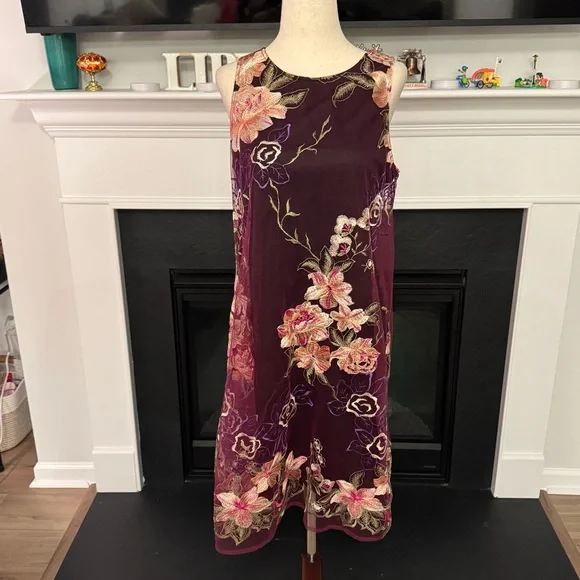 h&m pink bodycon dress Baby Girls and Little Girls Burgundy Lace Dress, 12M main image 1